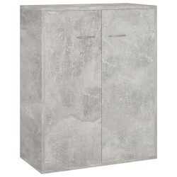 vidaXL Aparador de madera contrachapada gris hormigón 60x30x75 cm