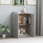 vidaXL Aparador de madera contrachapada gris hormigón 60x30x75 cm vidaXL Aparador de madera contrachapada gris hormigón 60x30x75 cm