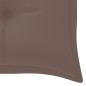vidaXL Banco Batavia con cojín gris taupe madera maciza de teca 150 cm vidaXL Banco Batavia con cojín gris taupe madera maciza de teca 150 cm