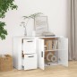 vidaXL Aparador madera contrachapada blanco brillante 100x33x59,5 cm vidaXL Aparador madera contrachapada blanco brillante 100x33x59,5 cm