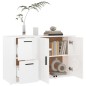 vidaXL Aparador madera contrachapada blanco brillante 100x33x59,5 cm vidaXL Aparador madera contrachapada blanco brillante 100x33x59,5 cm
