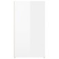 vidaXL Aparador madera contrachapada blanco brillante 100x33x59,5 cm vidaXL Aparador madera contrachapada blanco brillante 100x33x59,5 cm