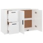 vidaXL Aparador madera contrachapada blanco brillante 100x33x59,5 cm vidaXL Aparador madera contrachapada blanco brillante 100x33x59,5 cm