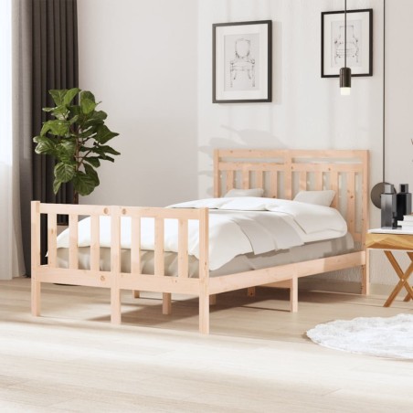vidaXL Estructura de cama de madera maciza 120x200 cm