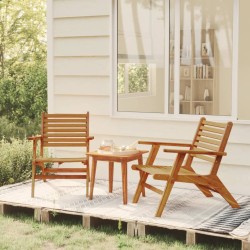 vidaXL Sillas de jardín 2 unidades madera maciza de acacia