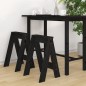 vidaXL Taburetes 2 unidades madera maciza de pino negro 40x40x60 cm vidaXL Taburetes 2 unidades madera maciza de pino negro 40x40x60 cm