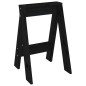 vidaXL Taburetes 2 unidades madera maciza de pino negro 40x40x60 cm vidaXL Taburetes 2 unidades madera maciza de pino negro 40x40x60 cm