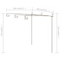 vidaXL Pérgola de jardín marrón antiguo 3x3x2,5 m hierro vidaXL Pérgola de jardín marrón antiguo 3x3x2,5 m hierro