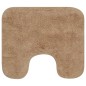 vidaXL Conjunto de alfombrillas de baño de tela 3 piezas beige vidaXL Conjunto de alfombrillas de baño de tela 3 piezas beige
