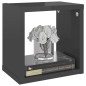 vidaXL Estantes cubo de pared 6 unidades gris brillo 22x15x22 cm vidaXL Estantes cubo de pared 6 unidades gris brillo 22x15x22 cm