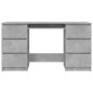 vidaXL Escritorio de madera contrachapada gris 140x50x77 cm