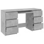vidaXL Escritorio de madera contrachapada gris 140x50x77 cm
