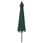 vidaXL Sombrilla de jardín con poste de madera verde 400x273 cm vidaXL Sombrilla de jardín con poste de madera verde 400x273 cm