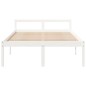 vidaXL Cama para personas mayores madera maciza pino blanca 140x200 cm vidaXL Cama para personas mayores madera maciza pino blanca 140x200 cm