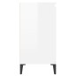 vidaXL Aparador de madera contrachapada blanco brillante 60x35x70 cm