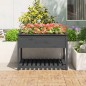 vidaXL Jardinera con estante madera maciza pino gris 111,5x111,5x81 cm vidaXL Jardinera con estante madera maciza pino gris 111,5x111,5x81 cm