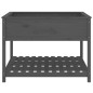 vidaXL Jardinera con estante madera maciza pino gris 111,5x111,5x81 cm vidaXL Jardinera con estante madera maciza pino gris 111,5x111,5x81 cm