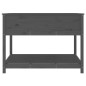 vidaXL Jardinera con estante madera maciza pino gris 111,5x111,5x81 cm vidaXL Jardinera con estante madera maciza pino gris 111,5x111,5x81 cm