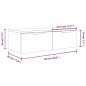 vidaXL Armario de pared madera contrachapada blanco 37x37x37 cm