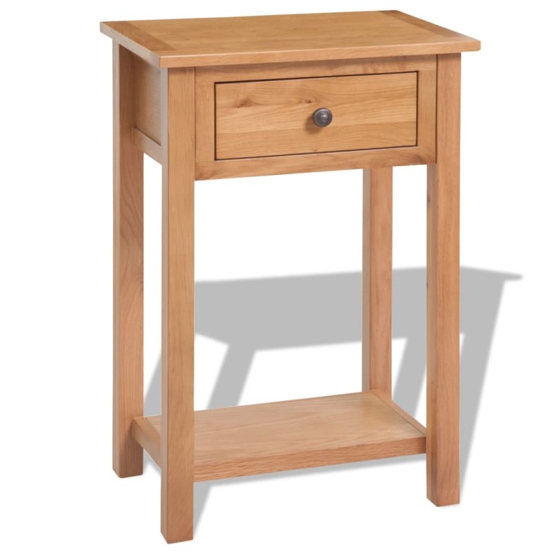 vidaXL Mesa consola de madera de roble maciza 50x32x75 cm vidaXL Mesa consola de madera de roble maciza 50x32x75 cm