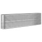 vidaXL Jardinera arriate acero recubrimiento polvo plata 260x40x68 cm vidaXL Jardinera arriate acero recubrimiento polvo plata 260x40x68 cm
