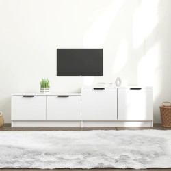 vidaXL Mueble para TV madera contrachapada blanco 158,5x36x45 cm