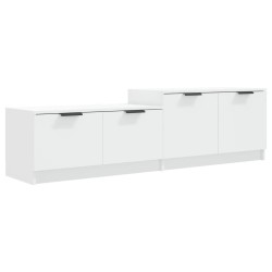 vidaXL Mueble para TV madera contrachapada blanco 158,5x36x45 cm