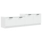 vidaXL Mueble para TV madera contrachapada blanco 158,5x36x45 cm vidaXL Mueble para TV madera contrachapada blanco 158,5x36x45 cm
