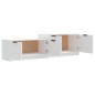 vidaXL Mueble para TV madera contrachapada blanco 158,5x36x45 cm vidaXL Mueble para TV madera contrachapada blanco 158,5x36x45 cm