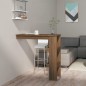 vidaXL Mesa de bar de pared contrachapada roble marrón 102x45x103,5cm vidaXL Mesa de bar de pared contrachapada roble marrón 102x45x103,5cm