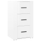 vidaXL Aparador de madera contrachapada blanco brillante 40x33x70 cm vidaXL Aparador de madera contrachapada blanco brillante 40x33x70 cm