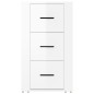 vidaXL Aparador de madera contrachapada blanco brillante 40x33x70 cm vidaXL Aparador de madera contrachapada blanco brillante 40x33x70 cm