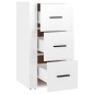 vidaXL Aparador de madera contrachapada blanco brillante 40x33x70 cm vidaXL Aparador de madera contrachapada blanco brillante 40x33x70 cm