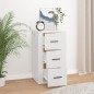 vidaXL Aparador de madera contrachapada blanco brillante 40x33x70 cm vidaXL Aparador de madera contrachapada blanco brillante 40x33x70 cm