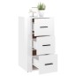 vidaXL Aparador de madera contrachapada blanco brillante 40x33x70 cm vidaXL Aparador de madera contrachapada blanco brillante 40x33x70 cm