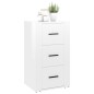 vidaXL Aparador de madera contrachapada blanco brillante 40x33x70 cm vidaXL Aparador de madera contrachapada blanco brillante 40x33x70 cm