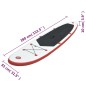 vidaXL Set de tabla inflable de paddle surf SUP rojo y blanco vidaXL Set de tabla inflable de paddle surf SUP rojo y blanco
