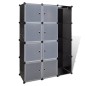 vidaXl Armario modular 9 compartimentos negro y blanco 37x115x150 cm vidaXl Armario modular 9 compartimentos negro y blanco 37x115x150 cm