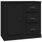 vidaXL Aparador de madera contrachapada negro 70x35,5x67,5 cm vidaXL Aparador de madera contrachapada negro 70x35,5x67,5 cm