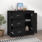 vidaXL Aparador de madera contrachapada negro 70x35,5x67,5 cm vidaXL Aparador de madera contrachapada negro 70x35,5x67,5 cm