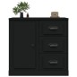 vidaXL Aparador de madera contrachapada negro 70x35,5x67,5 cm vidaXL Aparador de madera contrachapada negro 70x35,5x67,5 cm