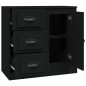vidaXL Aparador de madera contrachapada negro 70x35,5x67,5 cm vidaXL Aparador de madera contrachapada negro 70x35,5x67,5 cm