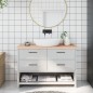 vidaXL Encimera de baño madera maciza sin tratar 120x40x(2-4) cm vidaXL Encimera de baño madera maciza sin tratar 120x40x(2-4) cm