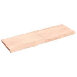 vidaXL Encimera de baño madera maciza sin tratar 120x40x(2-4) cm