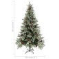 vidaXL Árbol de Navidad con piñas verde y blanco PVC y PE 195 cm vidaXL Árbol de Navidad con piñas verde y blanco PVC y PE 195 cm