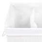 vidaXL Cesto de la ropa sucia de bambú 2 secciones blanco 72 l vidaXL Cesto de la ropa sucia de bambú 2 secciones blanco 72 l