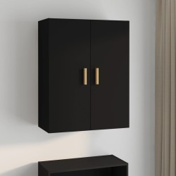 vidaXL Armario de pared colgante negro 69,5x34x90 cm