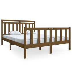 vidaXL Estructura de cama de madera maciza marrón miel 150x200 cm