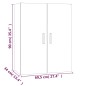 vidaXL Armario de pared colgante negro 69,5x34x90 cm vidaXL Armario de pared colgante negro 69,5x34x90 cm