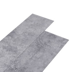 vidaXL Lamas para suelo no autoadhesivos PVC gris cemento 5,26 m² 2 mm